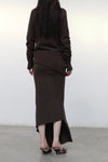 Marc le bihan long net eye skirt 2752 Terre